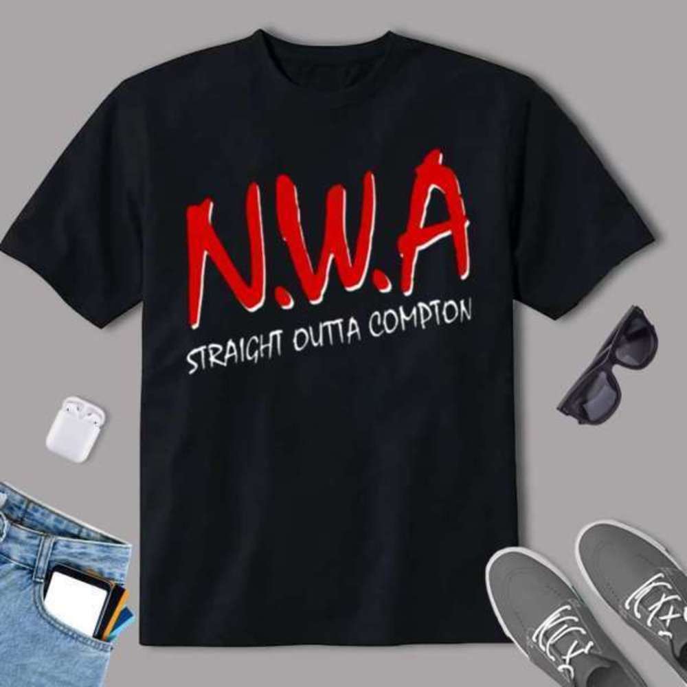 NWA Straight Outta Compton Inspired Hip Hop Rap Graphic T-Shirt